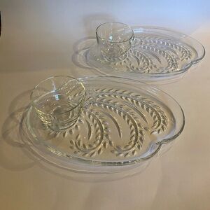 Federal Glass Vintage Luncheon Plates Homestead Pattern